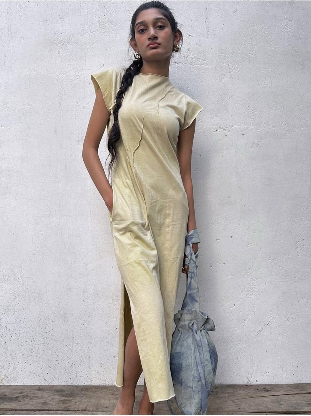 Mild neem cotton dress - Kokun India